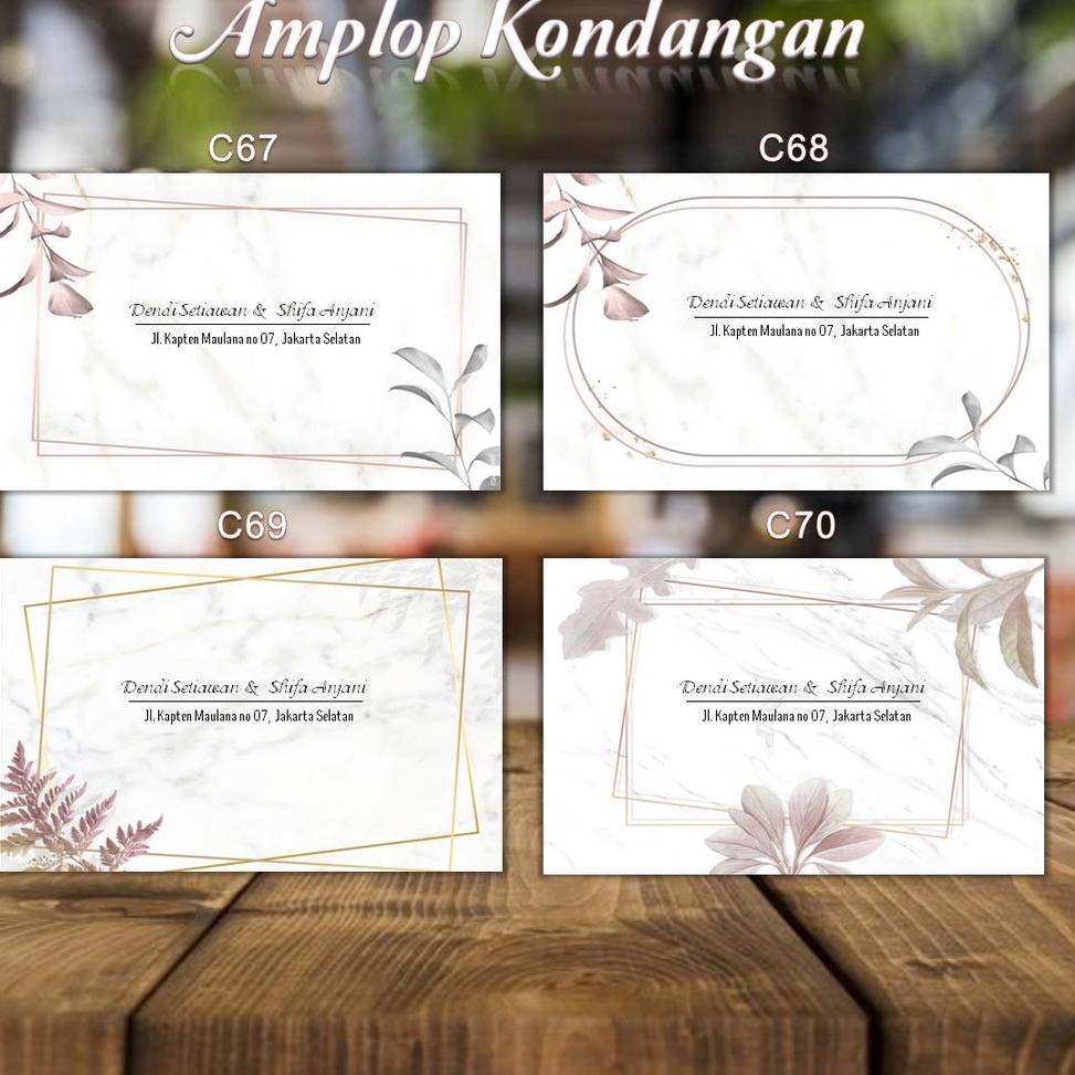 

[FaK㊍] Kode C67, C68, C69, C70 - Amplop Kondangan / Amplop Dsain / Amplop Nama - @TM_Desain isi 50 pcs |Shoping now