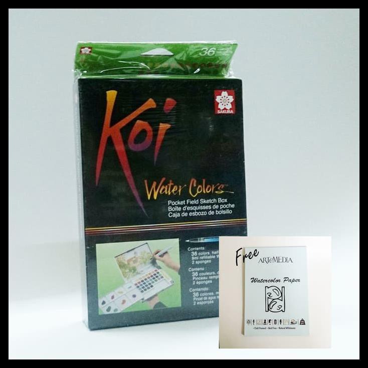 

NEW SAKURA KOI WATERCOLOR POKET - 36 WARNA PERALATAN MELUKIS MURAH