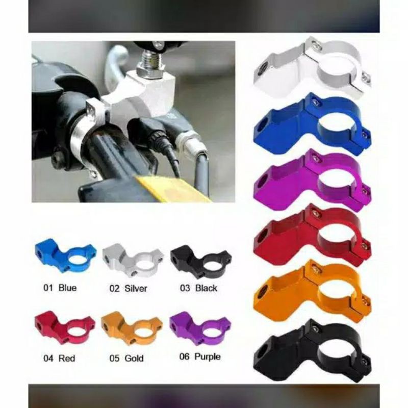 BREKET DUDUKAN SPION KLEMAN STANG UNTUK TAMBAHAN MASTER REM IZUMI NISSIN NON DUDUKAN SPION