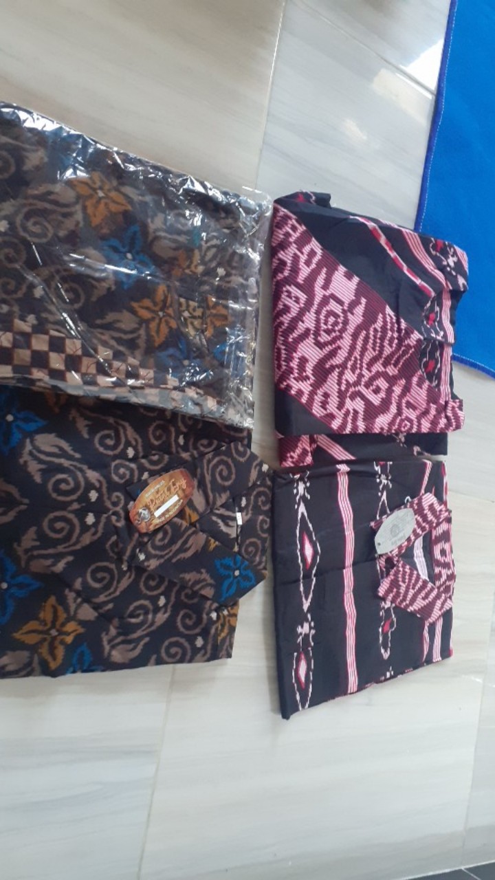 Couple Tunik Ziggy Tali Bunga Zigzag Lawasan Batik Modern Kerja Seragam Sarimbit Muslim Kantor