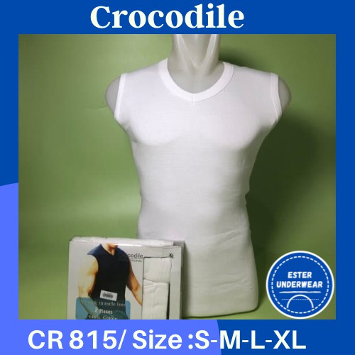 Kaos Tanktop CROCODILE CR 815 PUTIH ISI-2 PCS