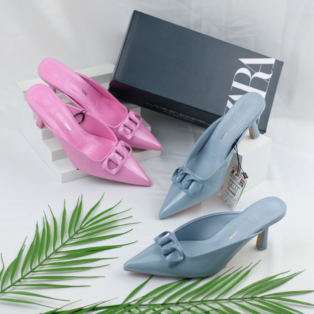 [7.7 Boombastis Sale⚡] - SEPATU WANITA MULES HIGH HEELS ZS430 PREMIUM IMPORT