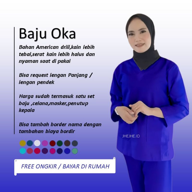 Baju Ok Lengan Panjang | Baju Oka Lengan Pendek | Perlengkapan Medis | Baju Oka Perawat | Seragam Ok