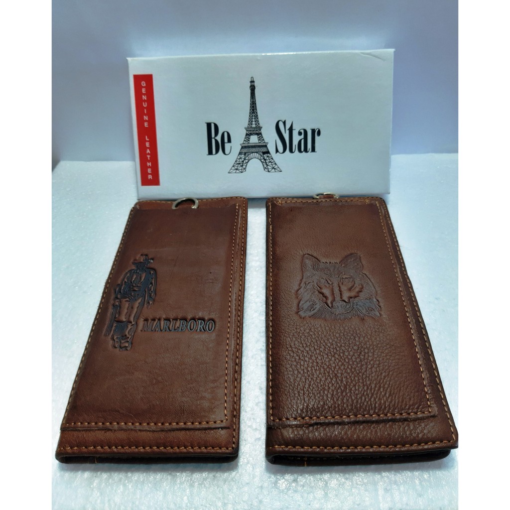Dompet Kulit Asli Import Panjang Pria Wanita Marlboro Dgn Tambahan Slot Kartu Cabut Atas Full Kulit