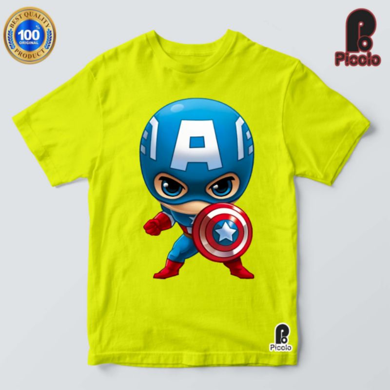 BAJU KAOS ANAK CAPTEN AMERIKA MARVELBAHAN PREMIUM