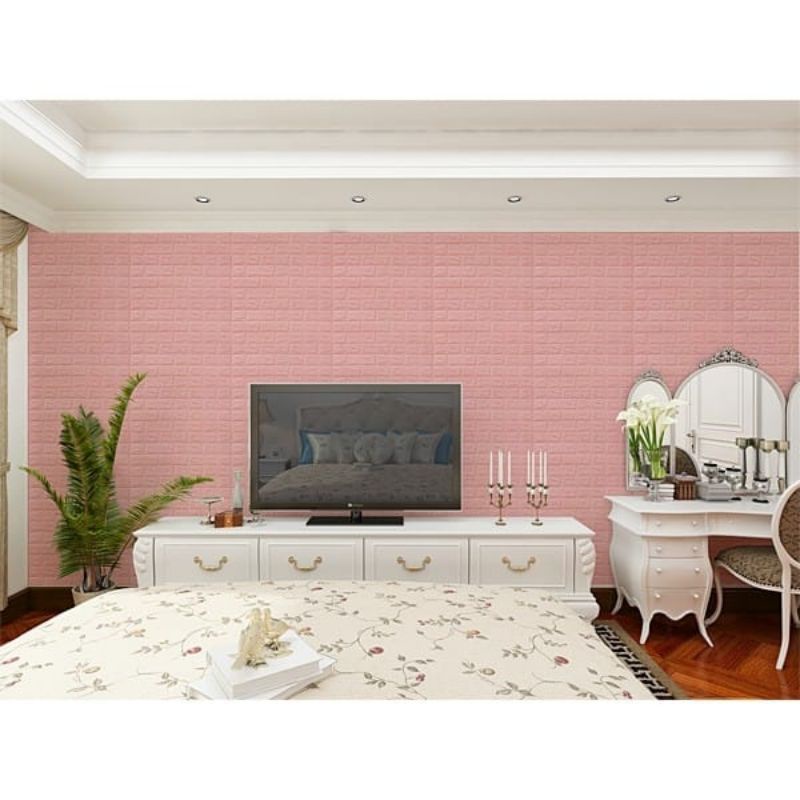 WALLPAPER DINDING 3D FOAM MOTIF BATU BATA 70x77 CM DEKORASI DINDING-6