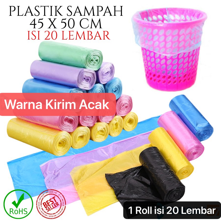 ART-010 Kantong Plastik Sampah gulung 45x50 1 roll 20pcs Tebal Kresek Garbage Bag PLASTIC