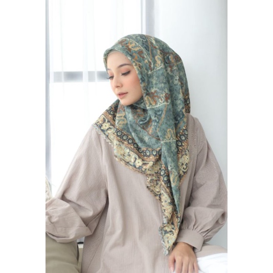 Radwah Original - Premium Lunara Scarf - Hijab Segiempat - Hijab Voal - Hijab Voal Printing - Scarf 