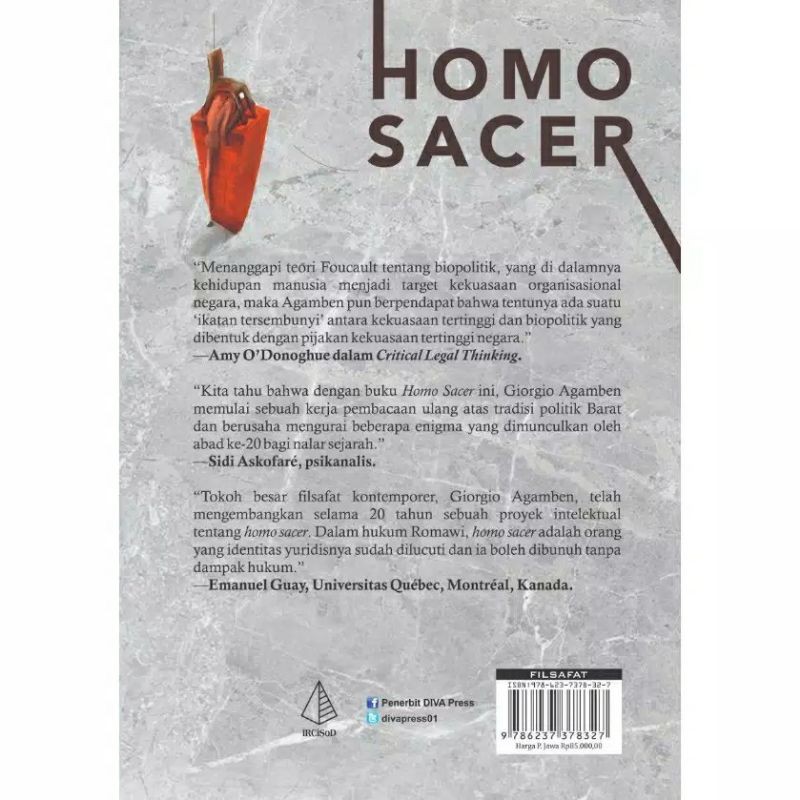 Buku Homo Sacer Kekuasan Tertinggi Dan Kehidupan Telanjang