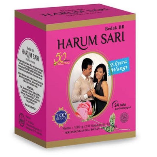 ORIGINAL BEDAK BB HARUM SARI 1 BOX 10 SACHET / BEDAK KETEK HARUM SARI EKSTRA WANGI