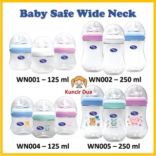 Image of Baby Safe Botol Susu Wide Neck 125ml 250ml - WN001 WN002