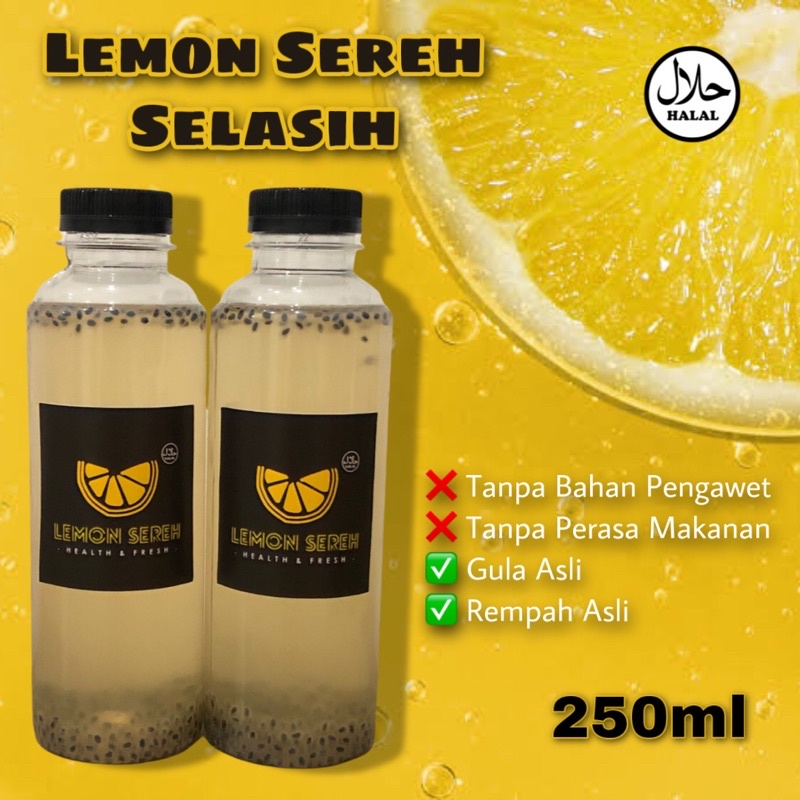 

Lemon Sereh Selasih / Lemon murni / asli / Lemon sereh / Jamu / lemon