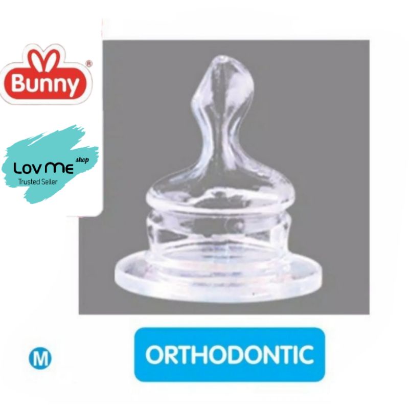 lov me❤ Lusty Bunny Orthodontic Silicone Nipple gepeng Refill Dot Pentil Bayi DN5602 DN5601 Ukuran S M L