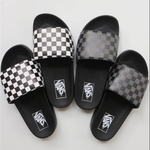 van checkered sandals