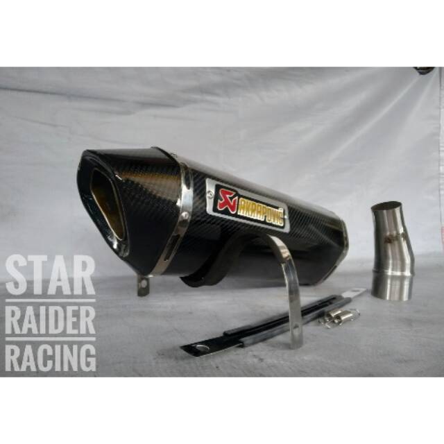  KNALPOT  AKRAPOVIC DAN SLIP ON Ninja  250  R Fi  RR Mono 
