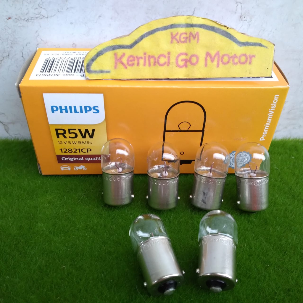 BOHLAM PHILIPS R5W 12V 12821 - LAMPU SEN PHILIPS KAKI 1 KECIL 12V