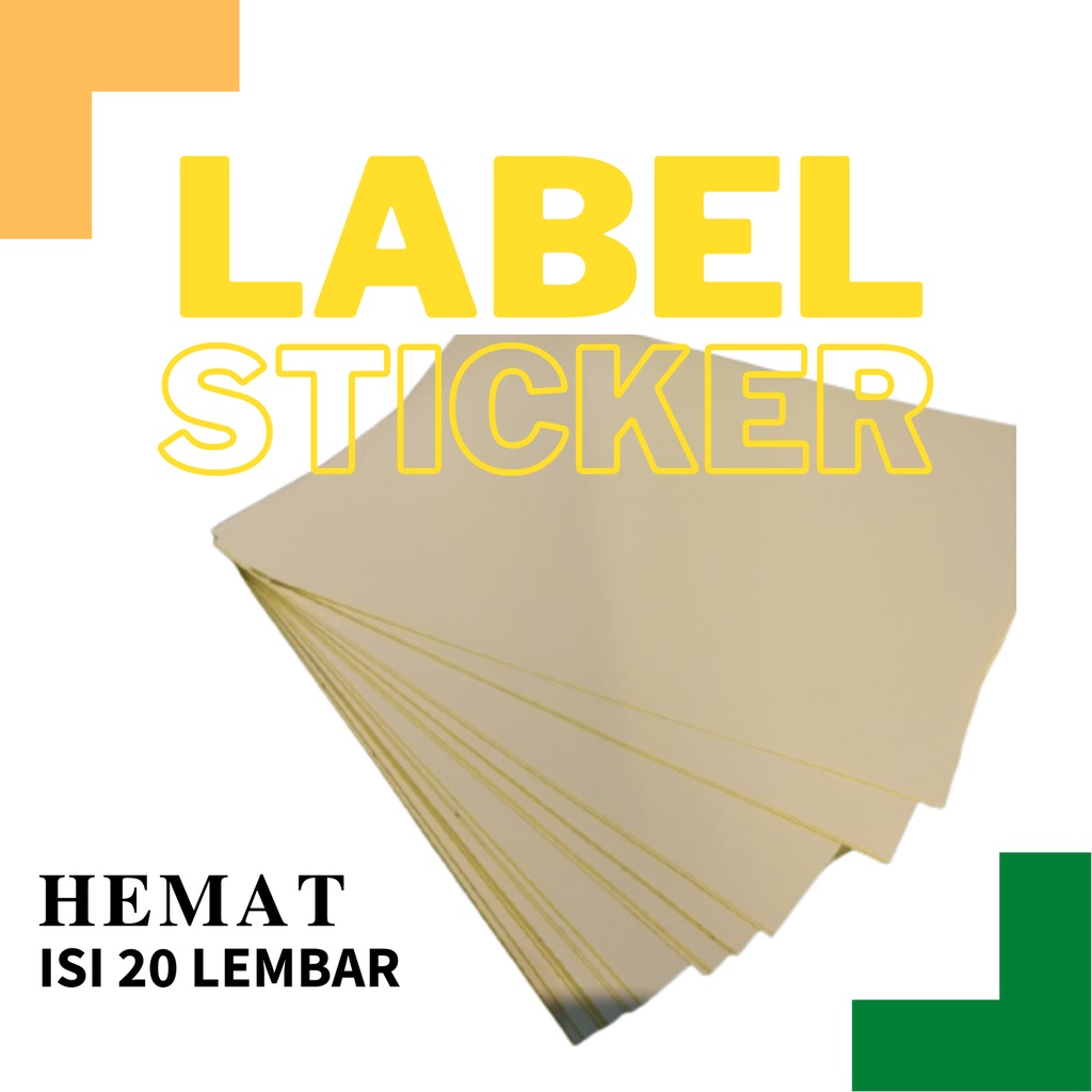 Sticker Kertas Label Sticker Cocok Untuk Printer Laser dan Printer Laser Bisa Untuk Alas Oles Racun Cicak