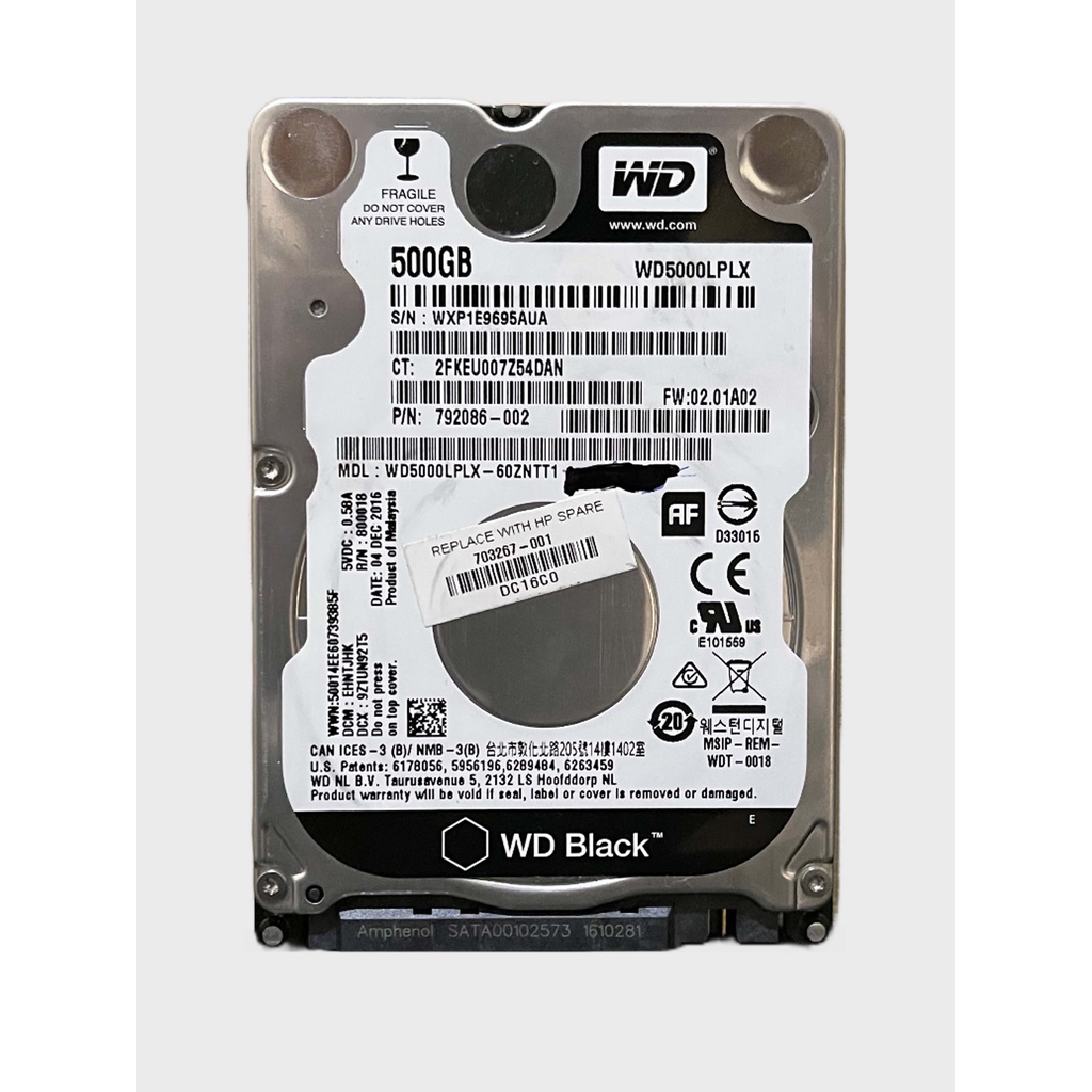 GARAGE SALE - WD BLACK 500GB HDD SATA 2.5"