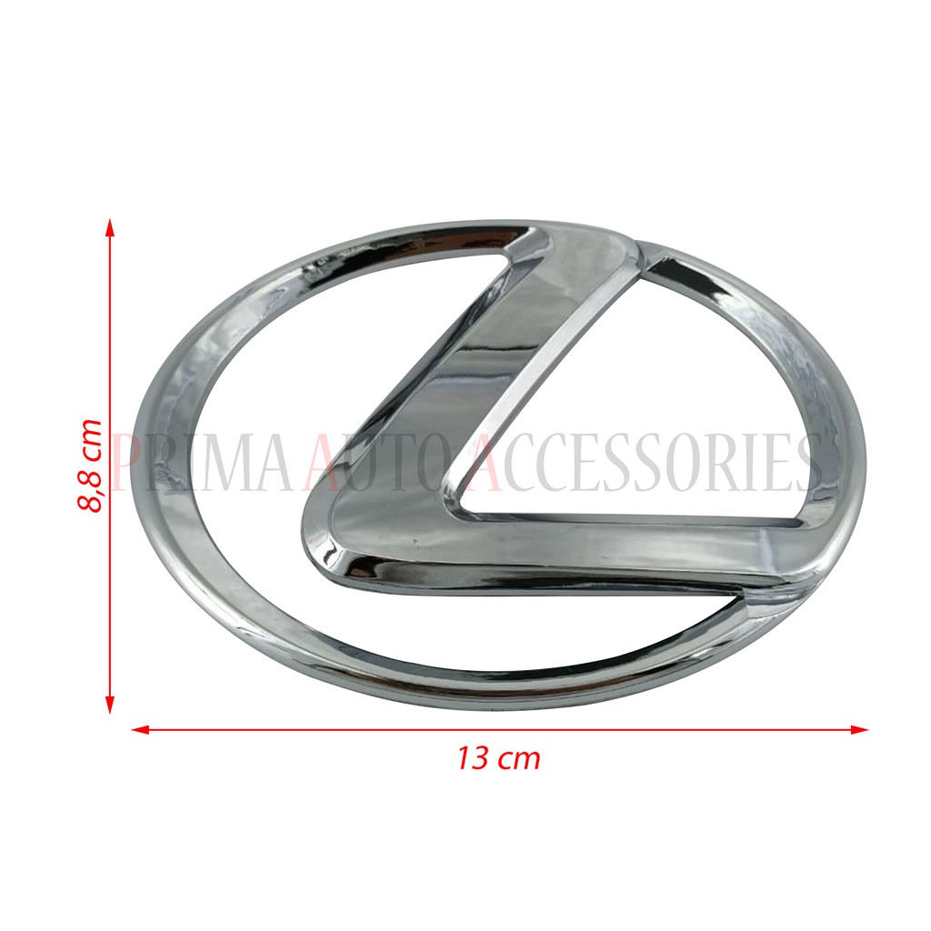 Emblem Logo Mobil Lexus Chrome 13 cm