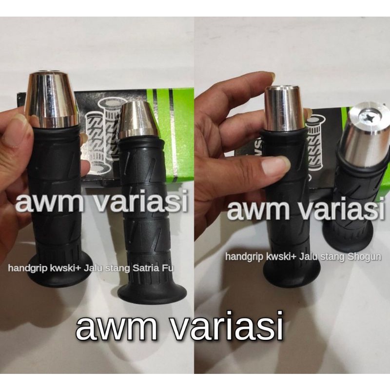 HANDGRIP MODEL KAZE STANDAR KWSKI+JALU STANG CROME BISA UNTUK SEMUA MOTOR