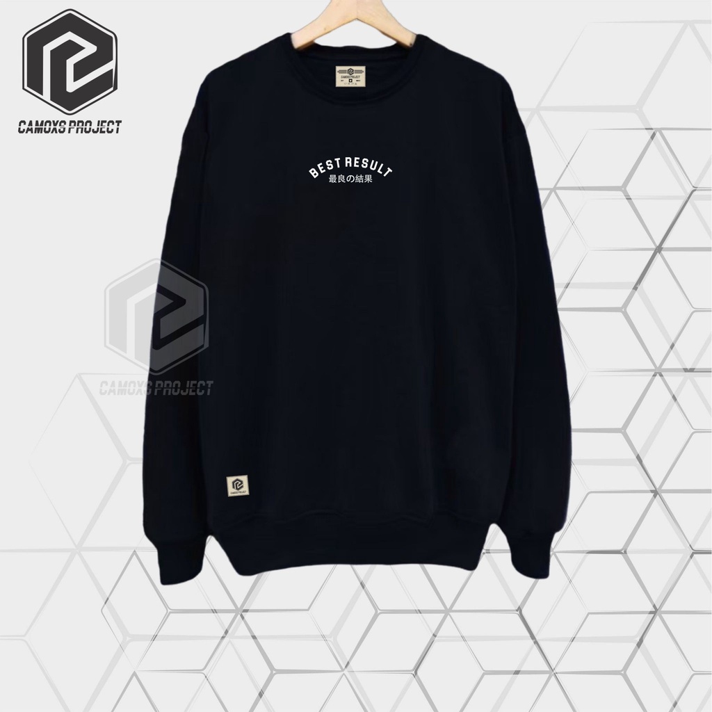 Camoxs Sweater Crewneck Pria Distro Suiter Hitam List Best Result Japan Sweter Krunek Cowok Cewek Oversize