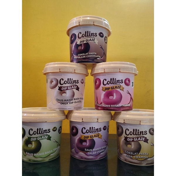 

collins dip glaze berbagai varian rasa kemasan 1kg