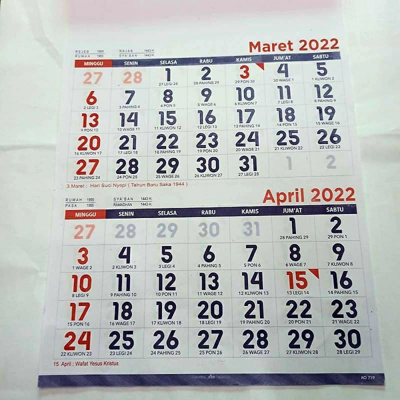 

KALENDER KERJA 2 BULANAN UMUM TAHUN 2022