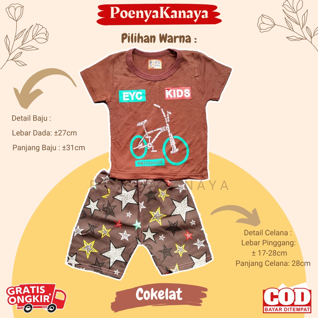 Setelan Baju Bayi Pendek Laki - Laki ARMY BIKE Don't Stop 6-12 Bulan STL21