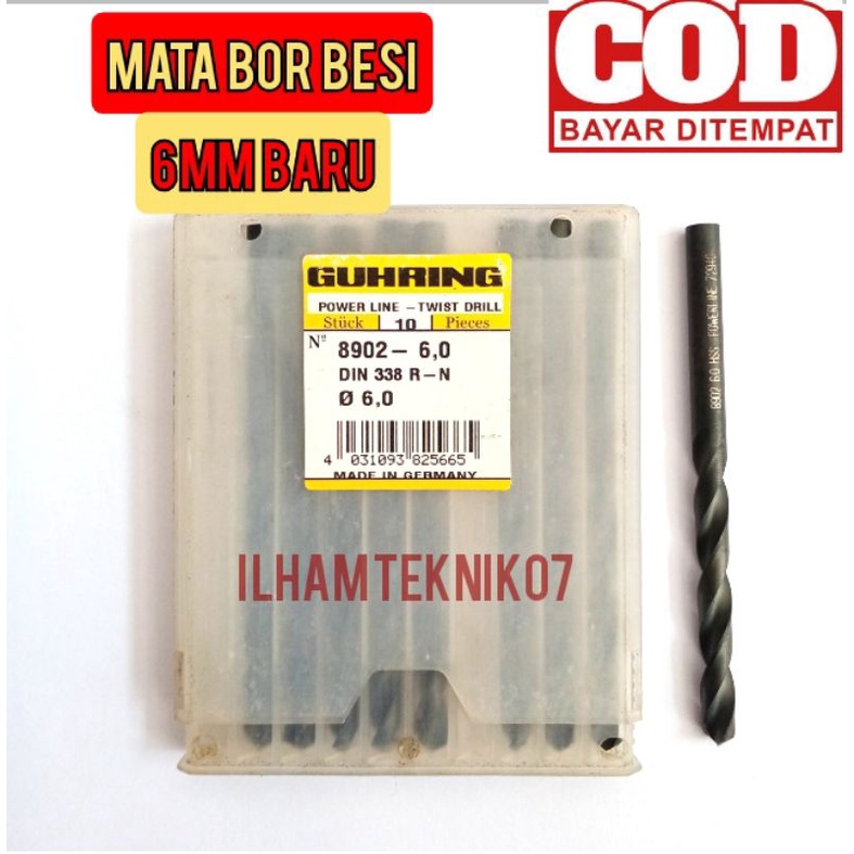 mata bor besi drill besi mata bor 6mm Powerline mata bubut mata bor