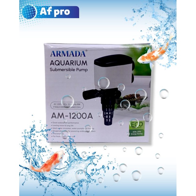 PROMO MURAH POMPA KOLAM AQUARIUM SUBMERSIBLE PUMP ARMADA AM 1200A