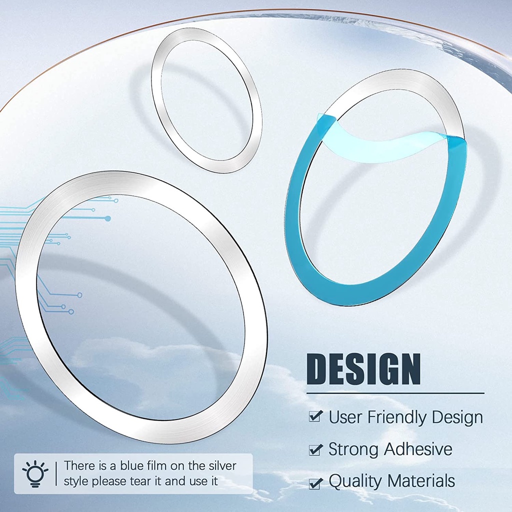 Magsafe Wireless Charging Magnetic Ring Plate iPhone pro max series Metal Rings Wireless Charger