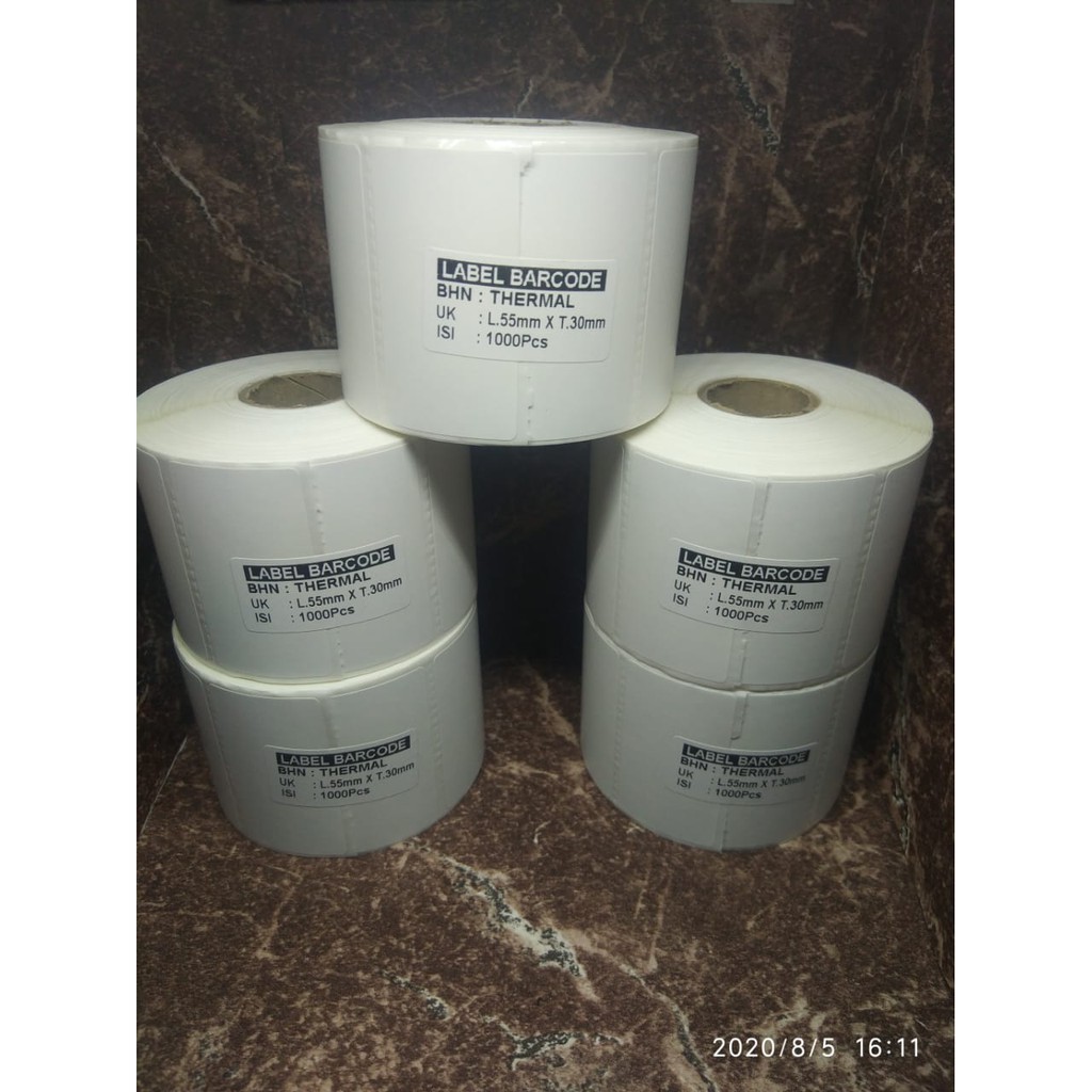 Label Thermal 55x30 - Label thermal 55x30mm - Label Tabung 55x30 - Stiker Thermal 55x30 mm