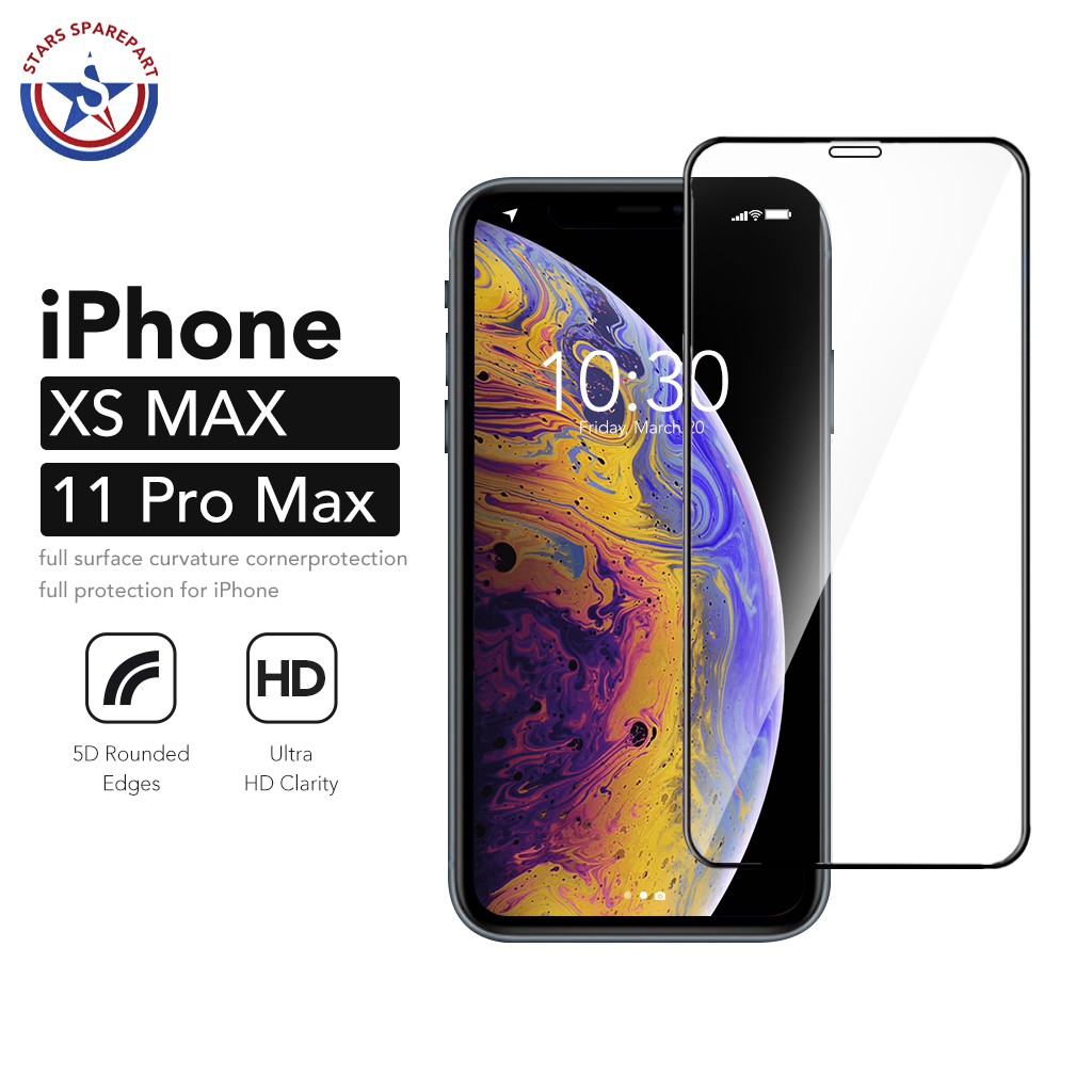 Tempered Glass 5D iPhone XS MAX / 11 PRO MAX Fullcover
