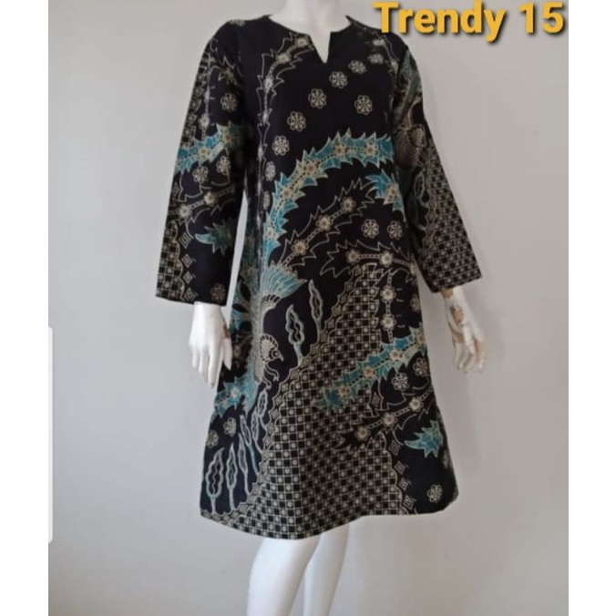DRESS BATIK / TUNIK BATIK BUSUI BISA BUAT KERJA WANITA LAPIS FURING KAIN HALUS MURAH