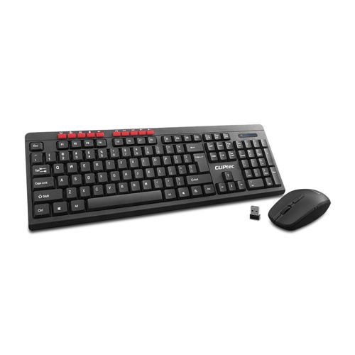 Keyboard Mouse CLIPtec RZK339 Wireless Multimedia Combo 1200DPI