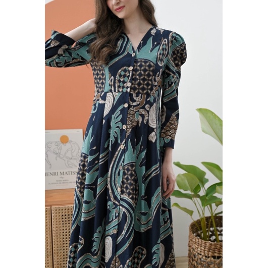 Dress Batik 258 AYU/ Dress Batik Wanita Modern