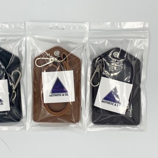 

♠ Lanyard ID Card Name Tag Kulit Tali Kulit With Card Holder V.02 - Random ✸