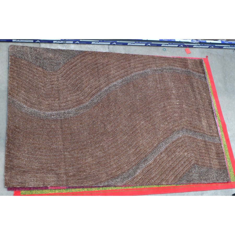 KARPET BULU ALICE SHAGGY 4D RUG 200x300 BROWN 1-1
