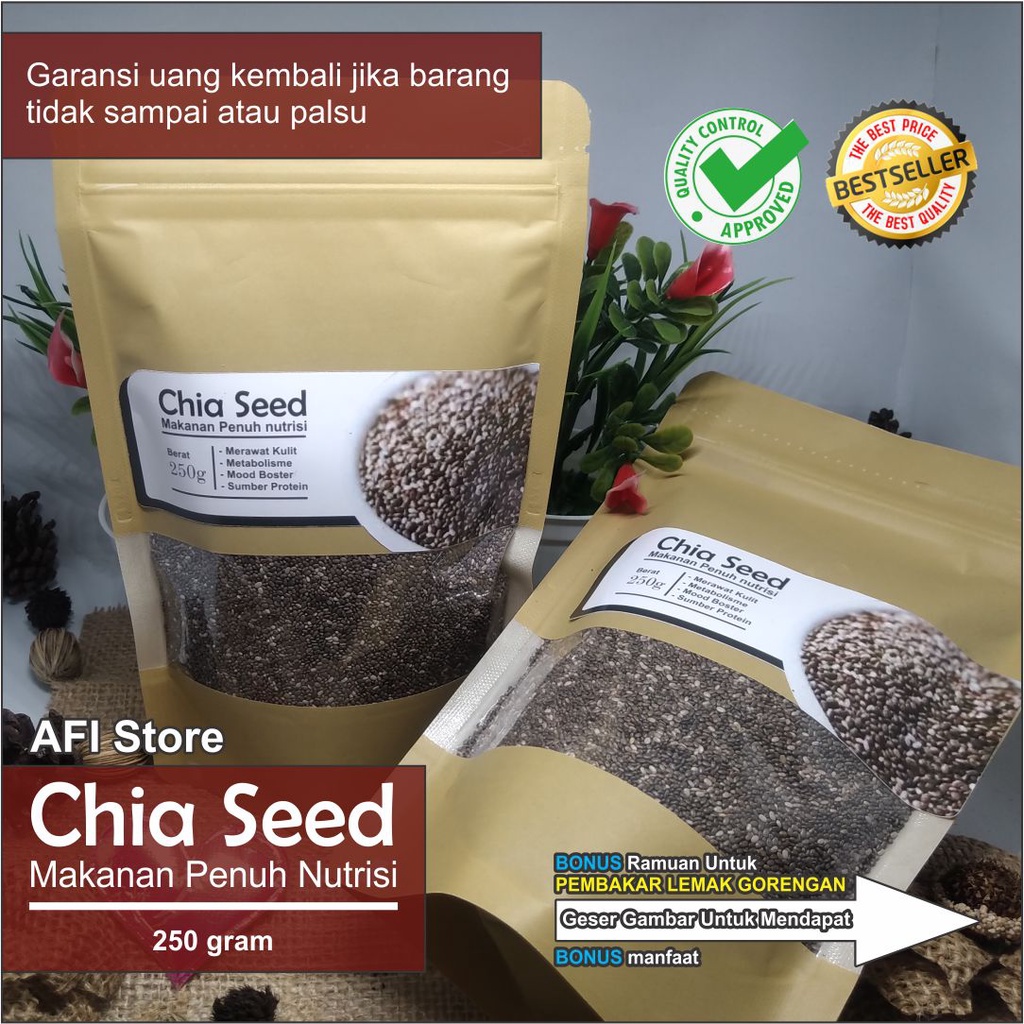 

JUAL CHIA SEEDS ORGANIK 250 GRAM / Tempat Jual CHIASEED 250 Gram MURAH / AGEN CIA SED MURAH 250 GRAM