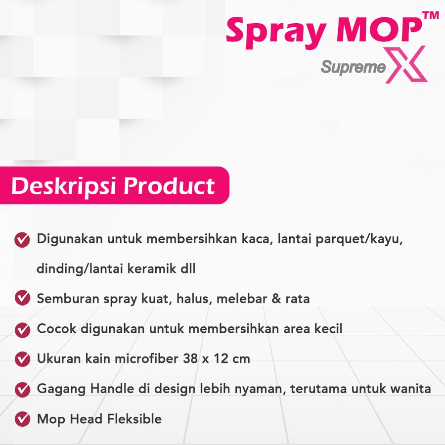 BOLDe Spray Mop Supreme Alat Pel Lantai Semprot