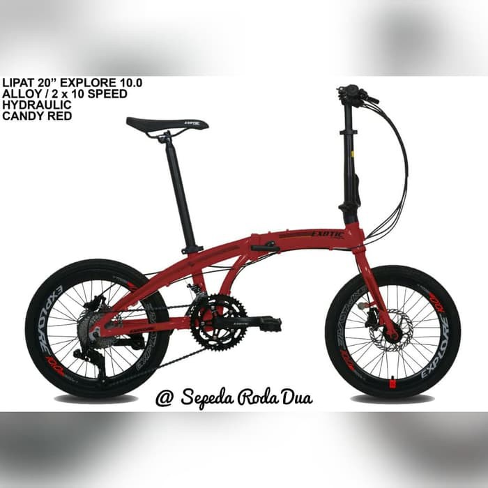 Dijual Sepeda Lipat 20 Explore 10.0 Exotic - Merah Limited