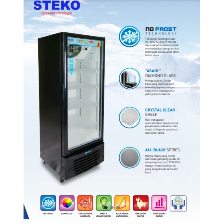 Showcase STEKO MG-300 6 Rak display cooler bergaransi resmi