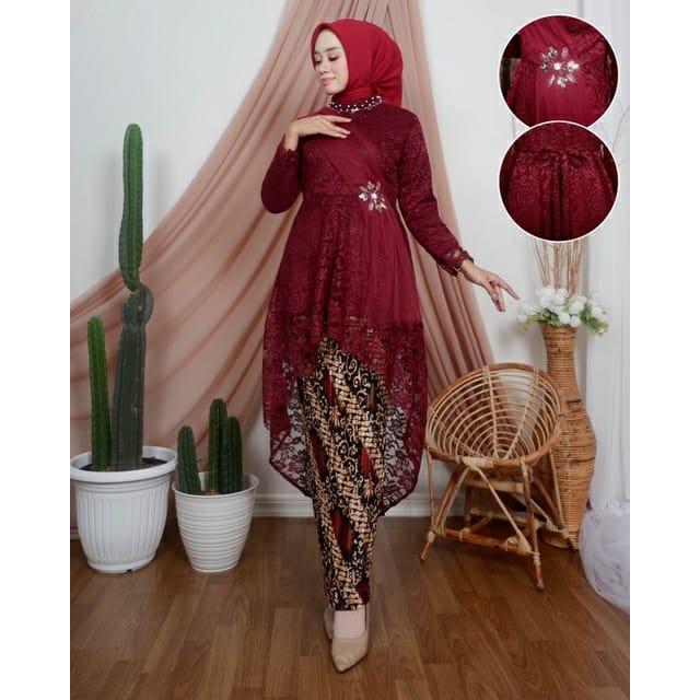 Setelan Kebaya Lesti / Set Kebaya Modern / Setelan Kebaya Payet Exlusive / Set Kebaya Modern / Set Kebaya Payet / Set Kebaya Selendang / Set Kebaya Wisuda /  Set Kebaya Brokat / Set Kebaya Ellegan / Set Kebaya Remaja / Kebaya Modern / Kebaya Brokat-3