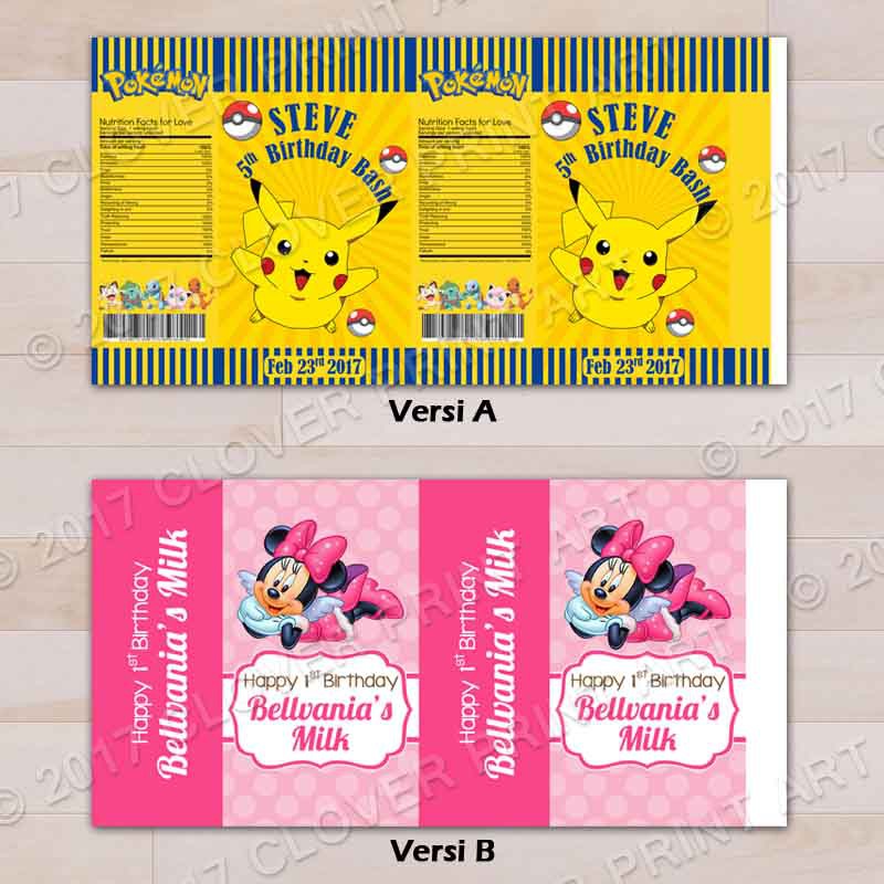 

(min order 5) Label Susu Kotak Pesta Ulang Tahun Anak 115 ml