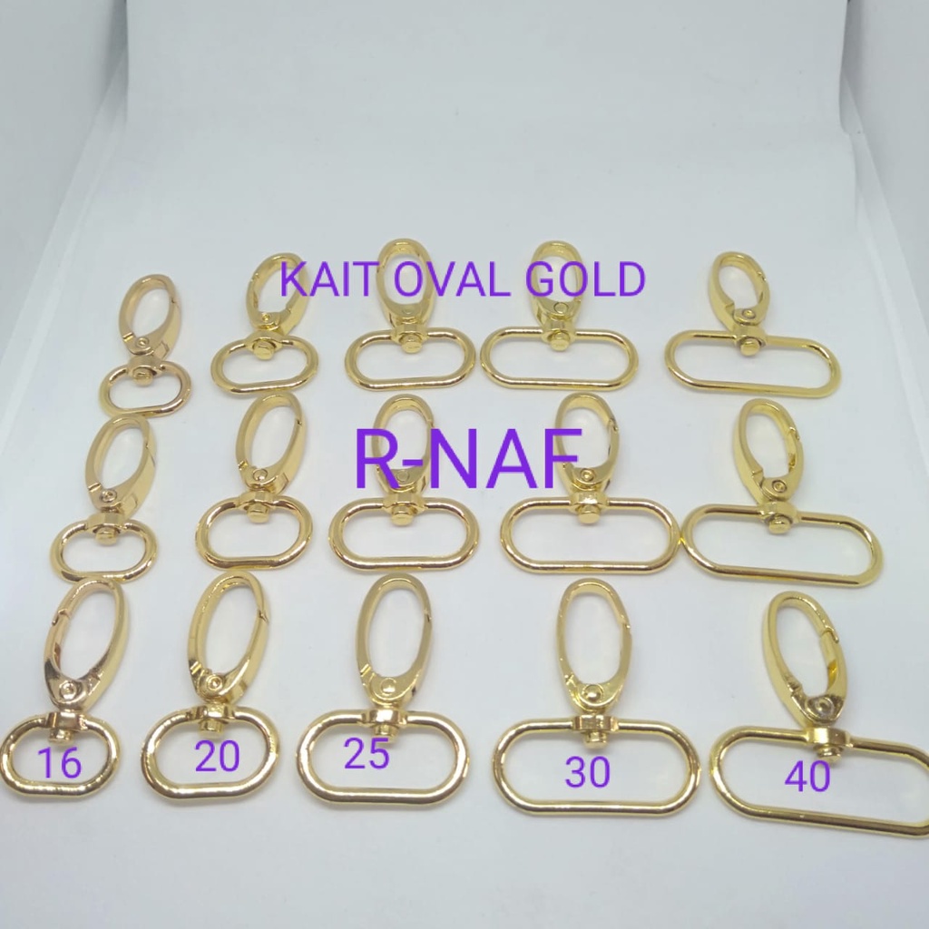 Kait Oval Gold/Kait Oval pengait tali tas/Kaitan tas
