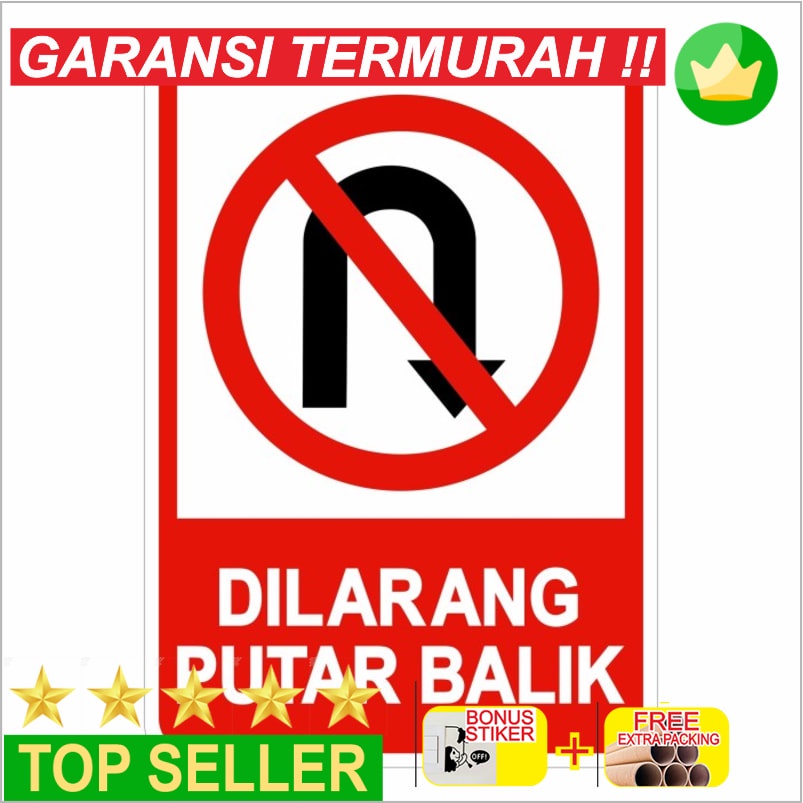 

BH01 Grosir Rambu Dilarang Putar Balik 35cm x 50cm Plat Alumunium Elegan