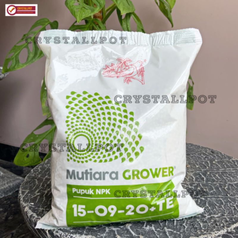 PUPUK MEROKE NPK MUTIARA GROWER 15-09-20+TE KEMASAN PABRIK 1 KG GROWER