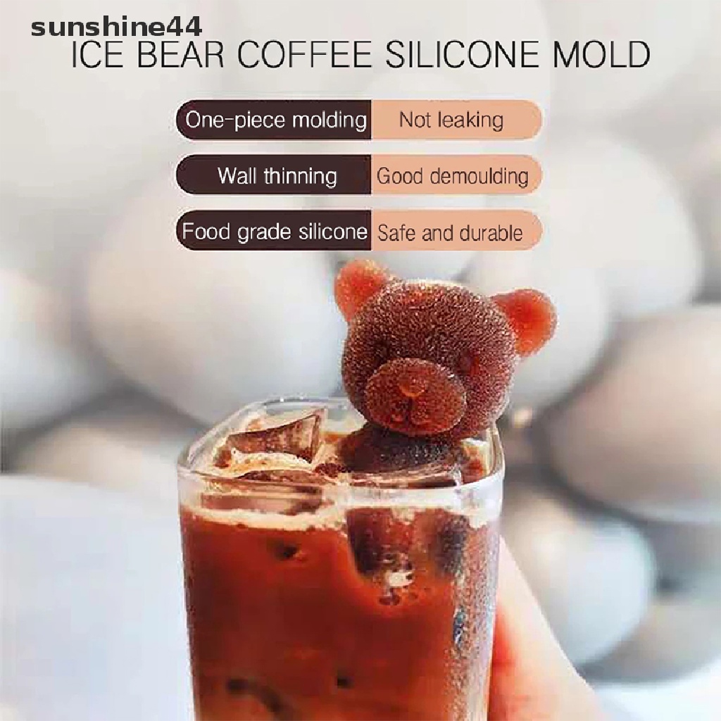 Sunshine Cetakan Es Batu / Cokelat / Kue Bentuk Teddy Bear 3D DIY