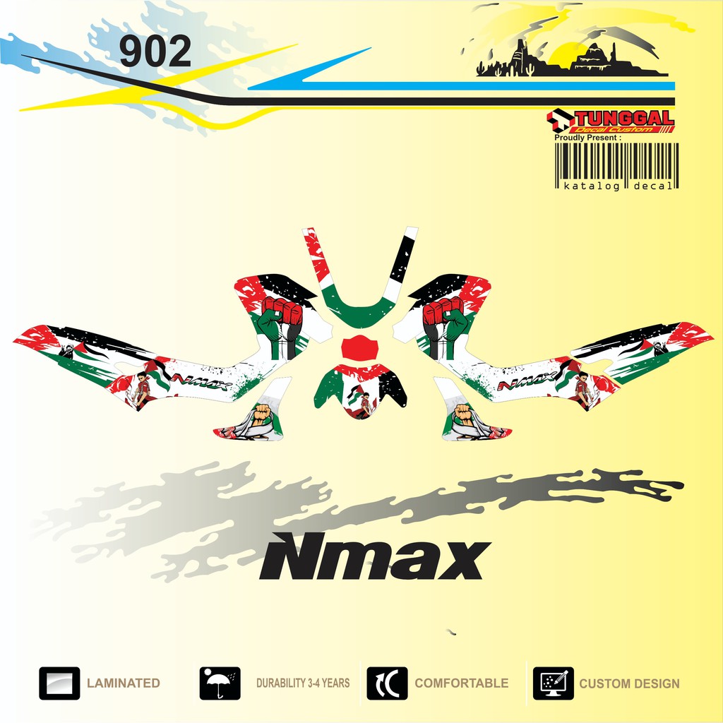 DECAL CUSTOM YAMAHA NMAX - PALESTINA