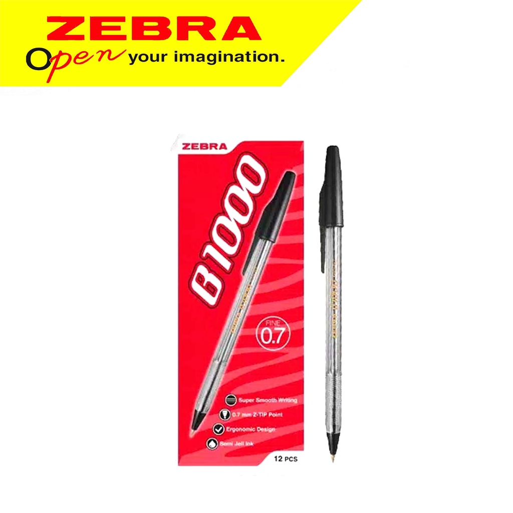 

Zebra B-1000 Ballpen Semi Gel Fine 0.7mm
